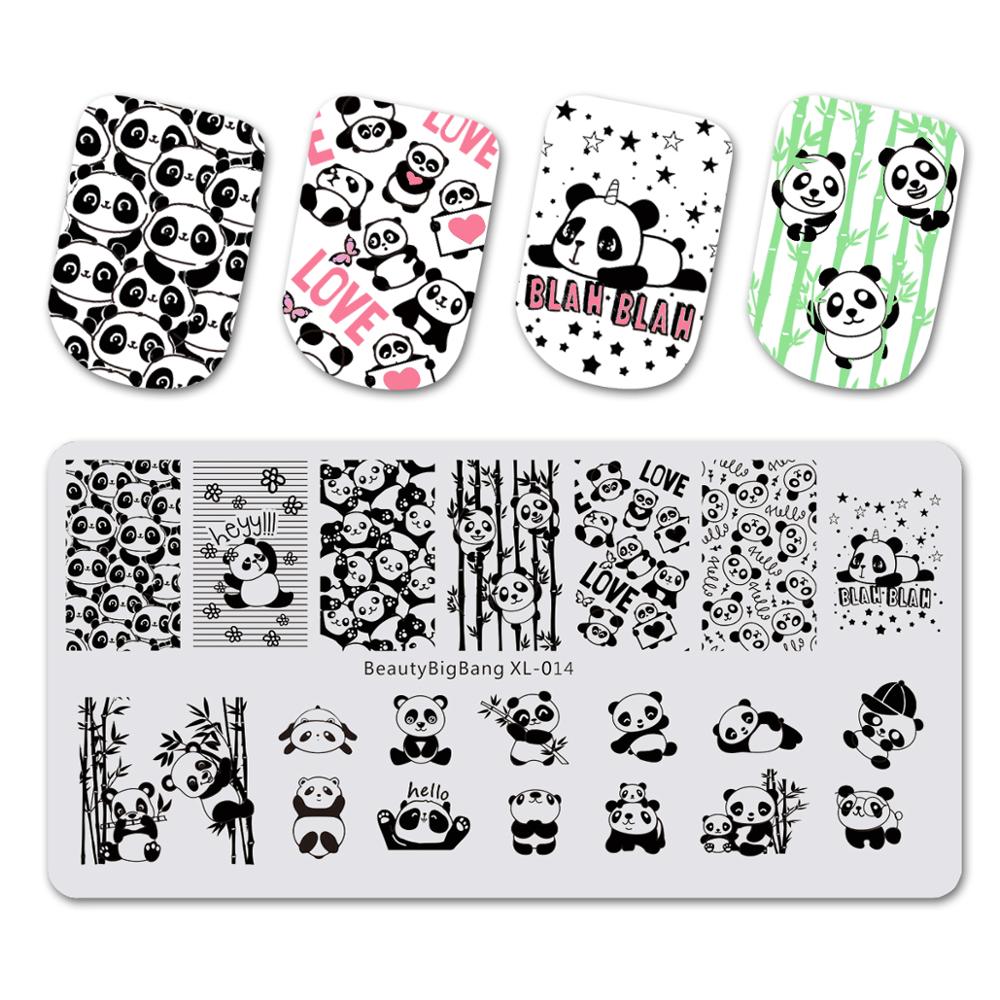 BeautyBigBang Stamping Plates 6*12cm Summer Flower Butterfly Nail Mold Accessories Plate Rectangle Nail Art Template BBB XL-011: 14