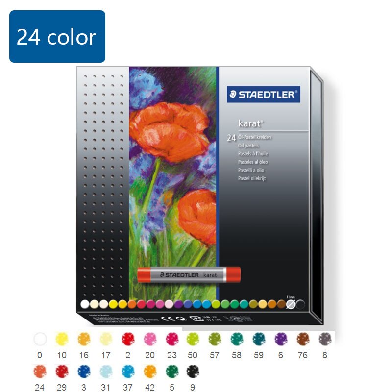 Staedtler 2420 oljepastell 12/24/36/48 farger oljepastellfarge krittmaling: 24 farger