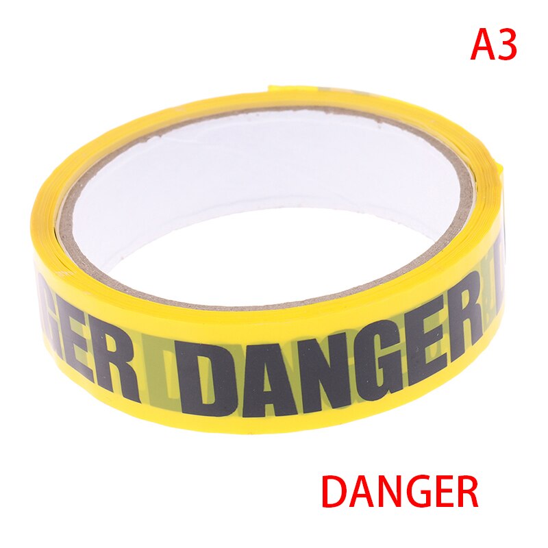 1Roll Warning Tape Danger Caution Fragile Barrier Remind Work Safety Adhesive Tapes DIY Sticker: A3