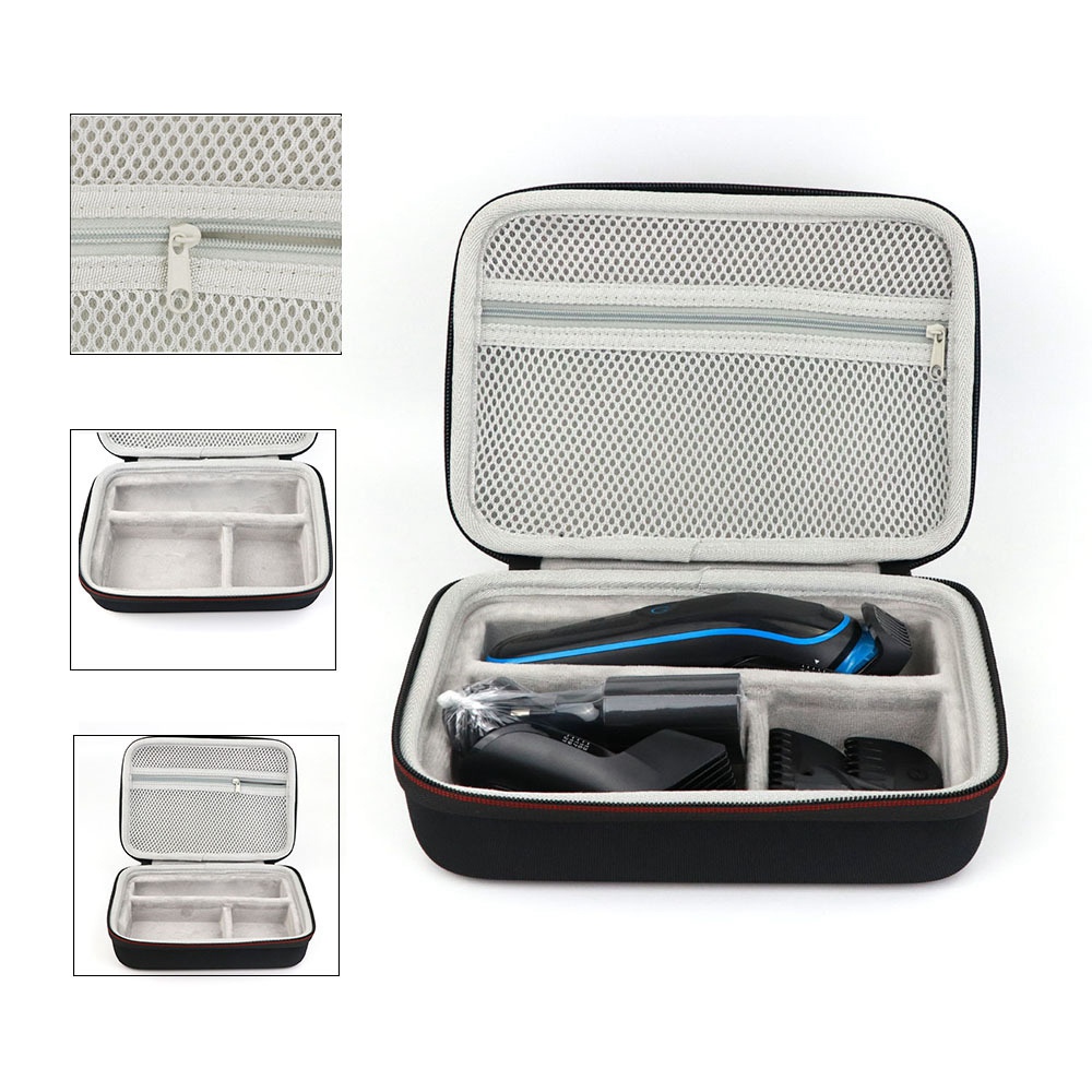 Hårklipper opbevaringsetui bæretaske stødsikker taske shaver kit eva hardcase opbevaringspose til braun mgk 3020/3060/3080