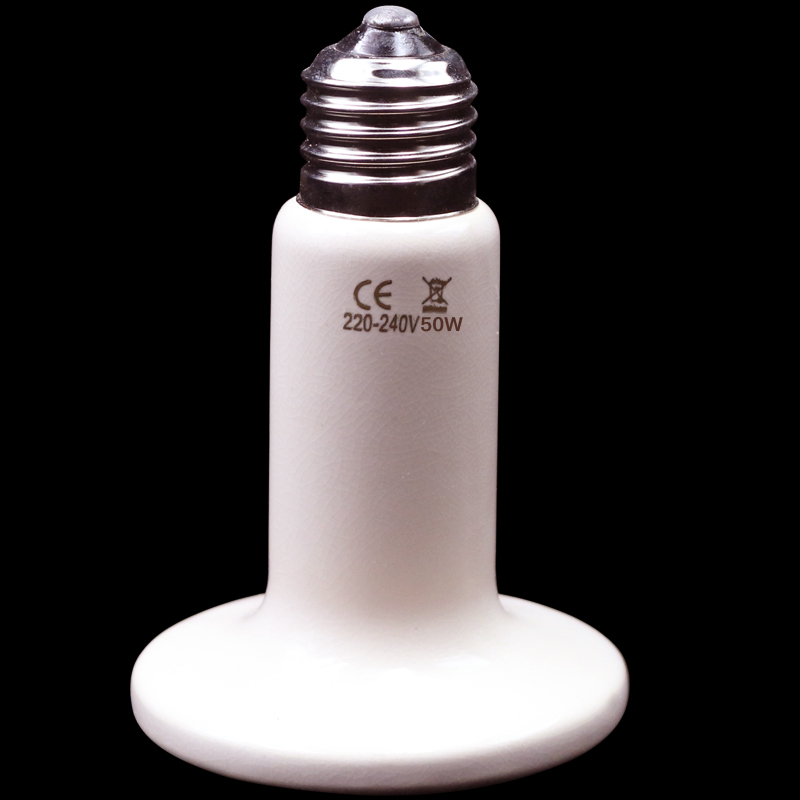 Lámpara de calefacción de cerámica infrarroja para reptiles, emisor de calor, Bombilla de cerámica de 220V, 25W, 50W, 75W, 100W, 150W, 200W: 220V 50W