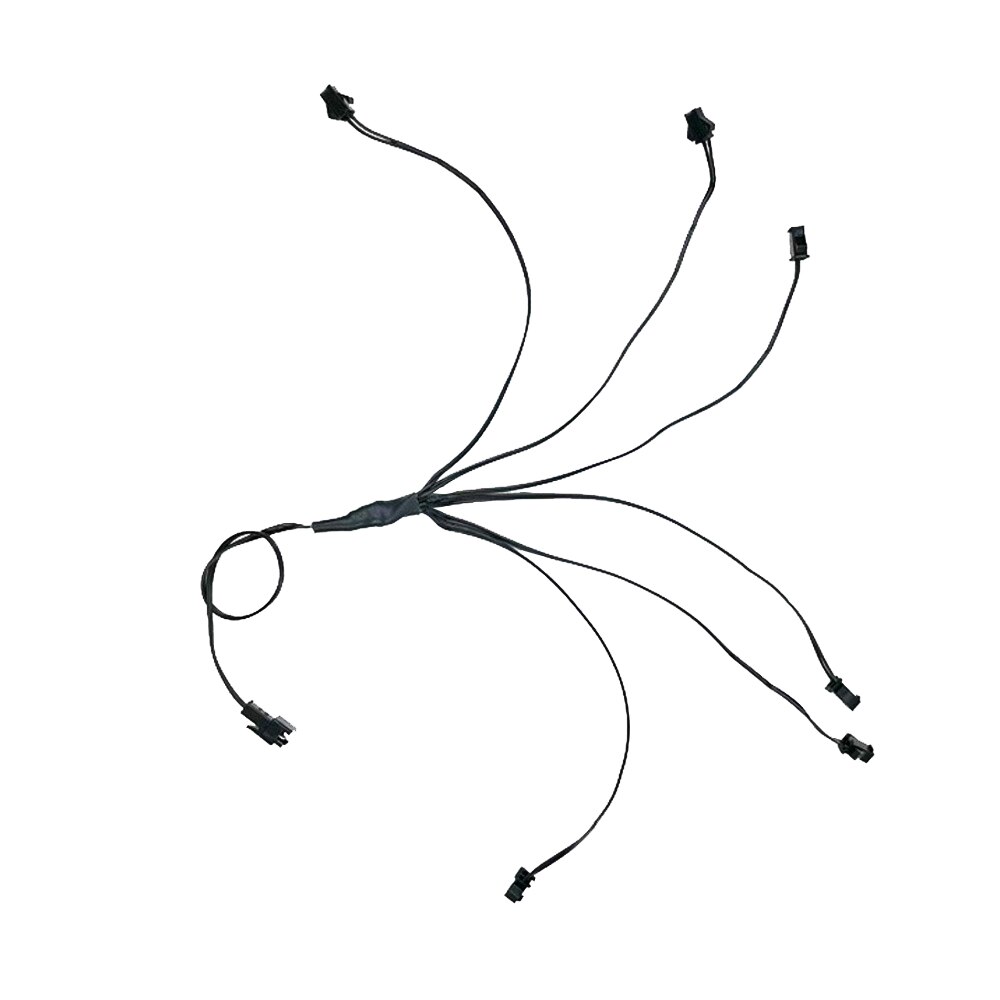 2/3/4/5 Way Splitter Connectors Cable For EL Wire Neon Light LED Wiring Fittings Splitting Wire: 6 in 1