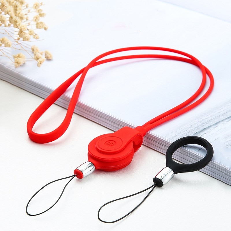 Universal Silicone Lanyard For Keys Phones Strap Keycord Lanyards Finger Rings Mobile Phone Accessories DIY Hang Rope Key Ring