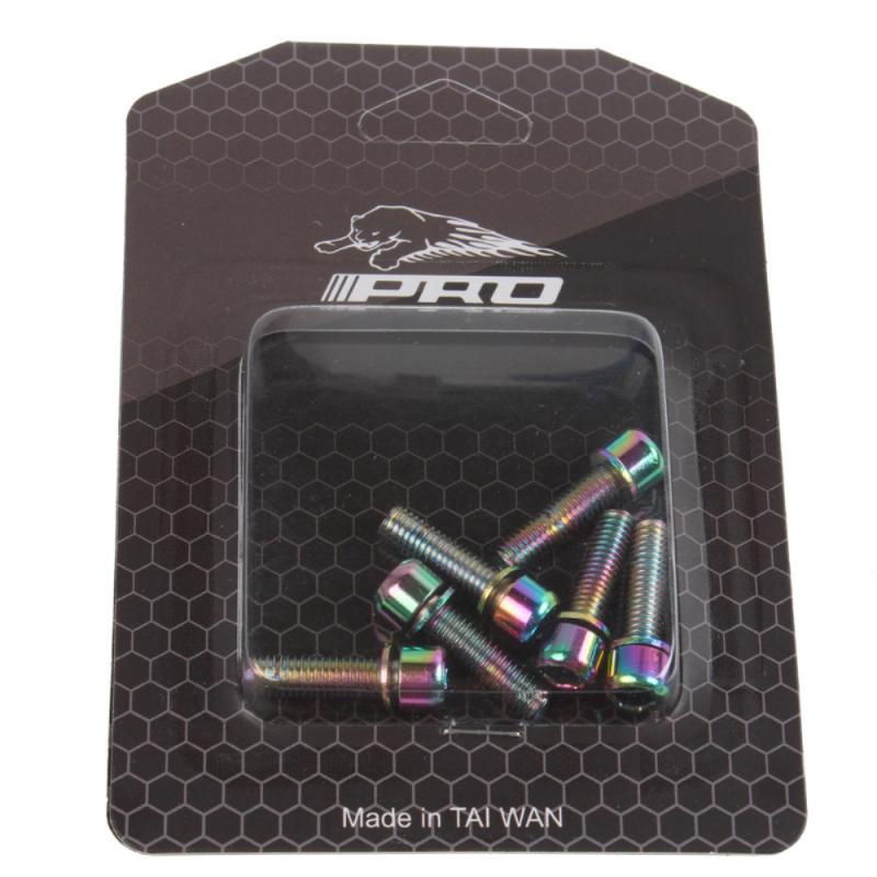 6pcs/set MTB Bicycle Handlebar Screws Cycling Titanium-plated Colorful Stainless Steel Stem Riser Screw Bolts Bike Accessories