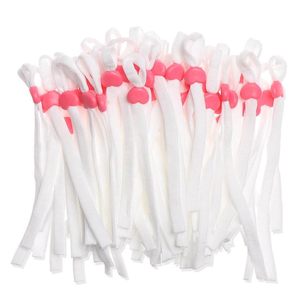 Cordones de silicona antideslizantes con hebilla del acollador, accesorios para mascarillas, amor, novedad, 50 Uds.: Rose Red