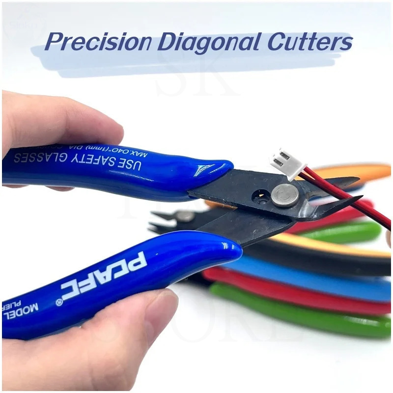 Draadknipper DIY Trimmer Diagonale Zijsnijden Kabeltang Rood Blauw Tang Hand Mini Knipt Flush Nipper Trimmer Handgereedschap