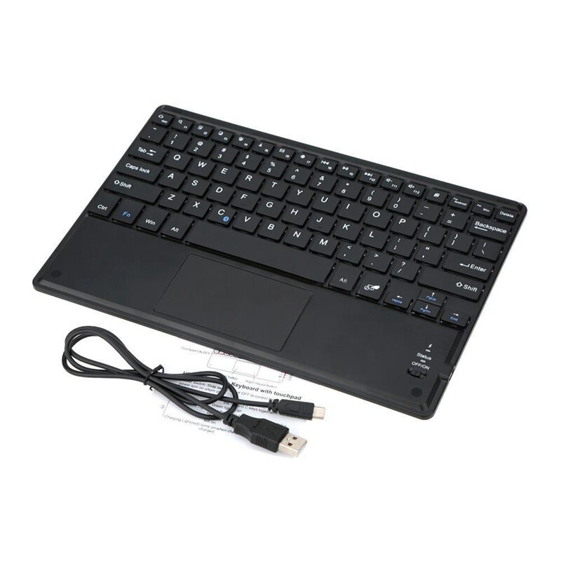 Slim 81-Key Bluetooth Keyboard with Touch Pad for Windows Android