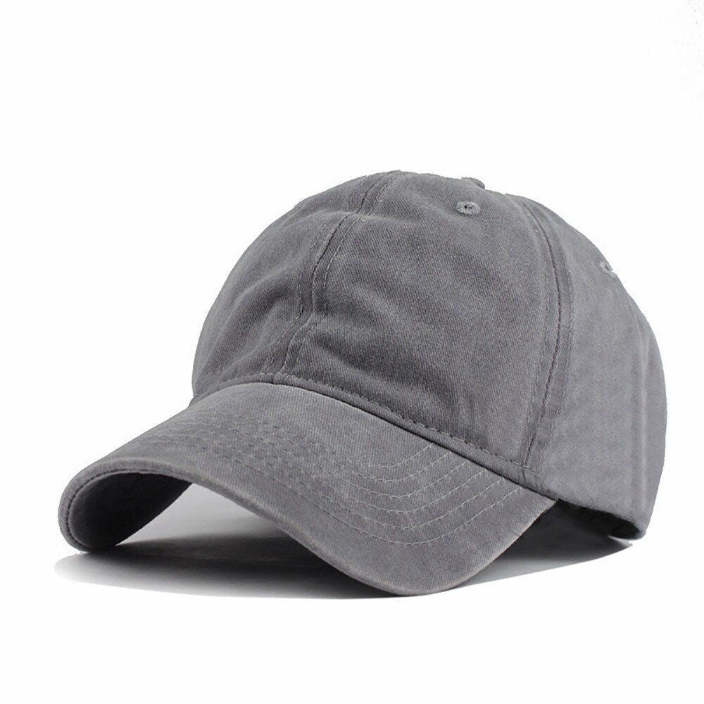 hats for women Classic Style Baseball Cap All Cotton Made Adjustable Men Women Low Hat бесболка мужская #A25: Gray