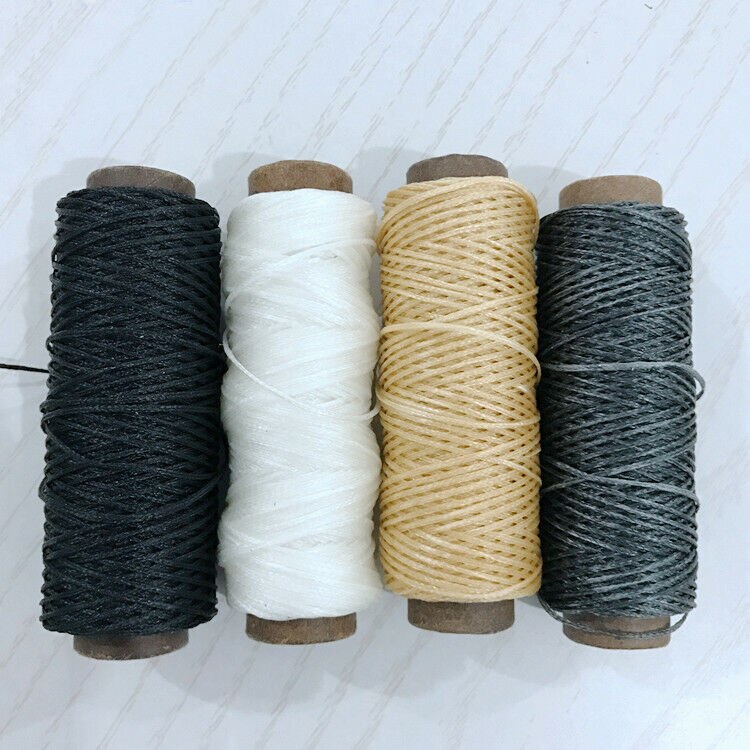 1mm Leather Sewing Flat Waxed Thread Wax String Hand Stitching Craft 50M 150D