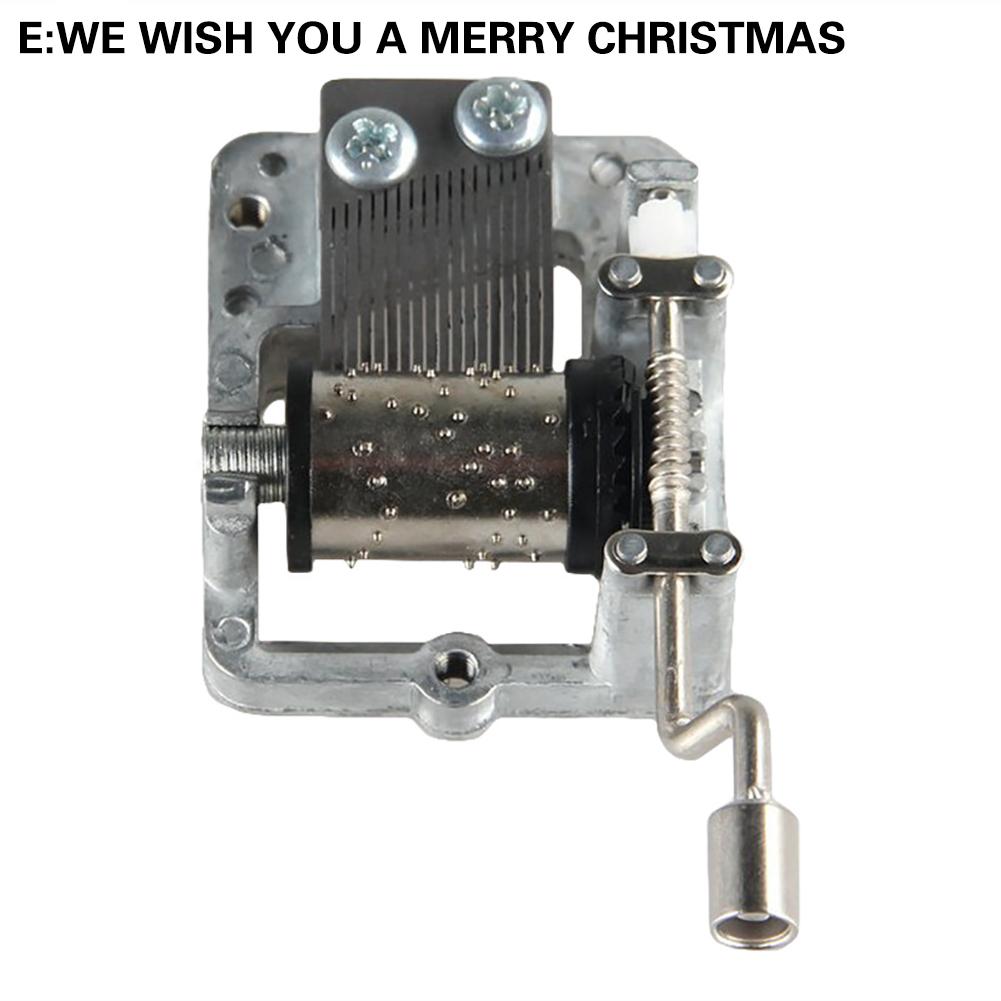 10 Tones Mini Hand Cranking Music DIY Music Box Movement Play Set Hand Crank Music Box For Girls Xmas with Screws: E