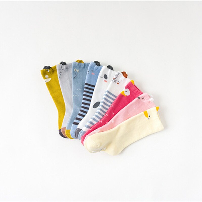 Kousen Lange Buis Baby Jongens Meisjes Leuke Cartoon Doseren Gladde Overknee Losse Mond Herfst En Winter