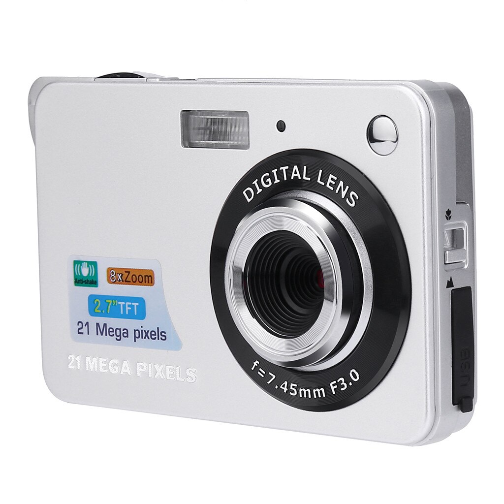 Digitale kameraer 2.7hd skærm digitalkamera 21mp videokamera til ansigtsgenkendelse mod rystelse 8x digital zoom med mikrofon  c0612