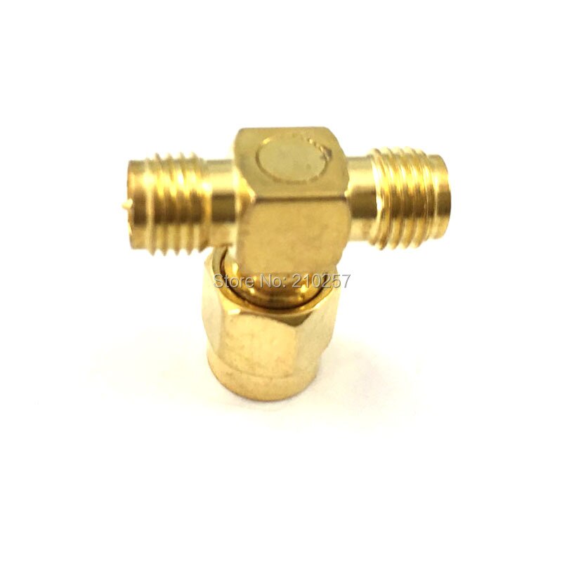 1pcs RF Coaxial Coax Adapter SMA to SMA 3 Way Triple T Connector SMA Male to 2 Female adapter