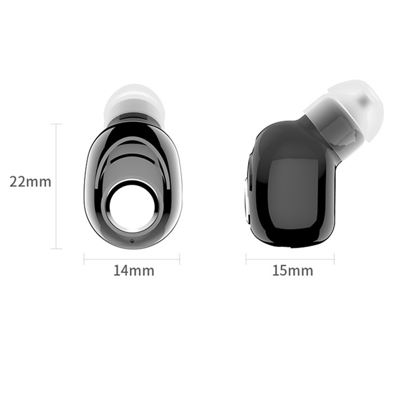 Draadloze Bluetooth 5.0 Enkele Headset Oortelefoon Oordopjes CVC8.0 Digitale Ruisonderdrukking Waterdicht Anti-Zweet Verborgen Ear Plug