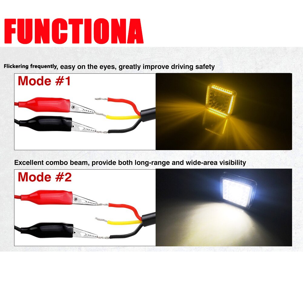 ADZOON Side Shooter LED Pods 4inch 231W 12v 24v for Off Road Truck Bus Boat Fog Light Car Light Assembly