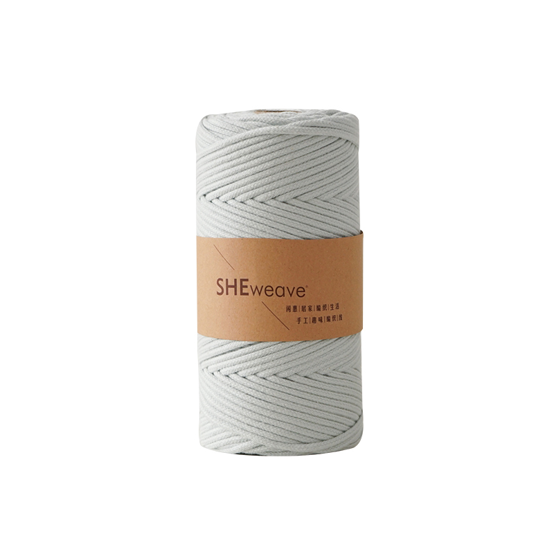 Cuerda de hilo de colores para manualidades, cordón de macramé de algodón trenzado de 3mm, para decoración del hogar y boda, DIY, 100M