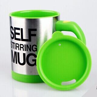 Własna mieszanie kubek kawy kubki elektryczny mleka w proszku mikser automatyczne własny kubek robić mieszania mieszania kubki robić picia z pokrywką: zielony