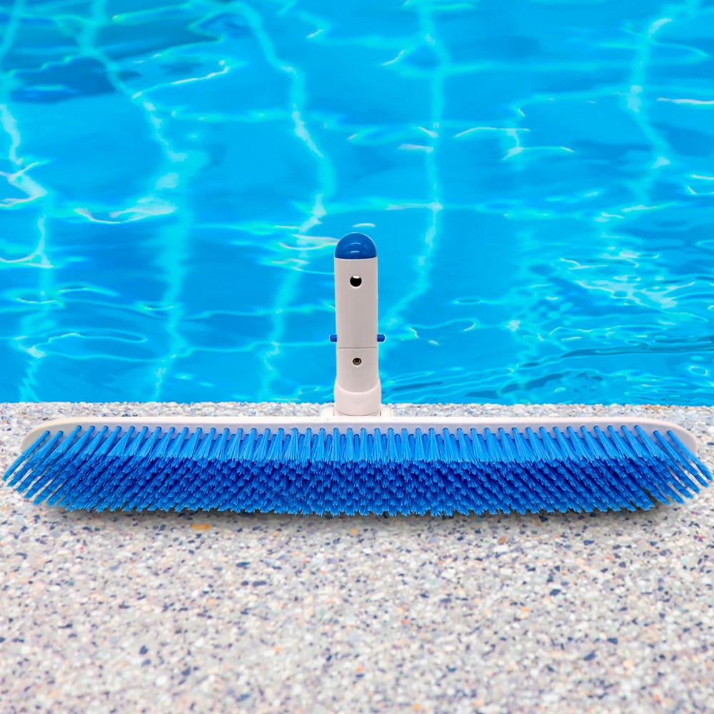 18 Inch Curved Swimming Pool Brush Cleaning Tools Wall & Floor Brush Nylon Bristles Cleaner Broom Swimming Pool Accessories