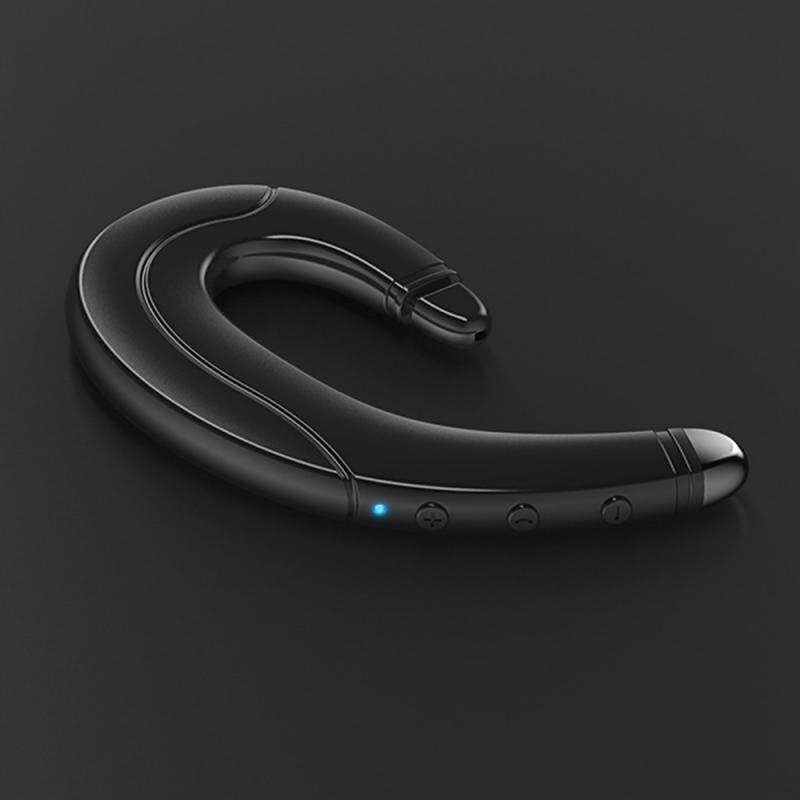 Beengeleiding Bluetooth Headset Draagbare Universele Eenzijdige Handsfree Draadloze Opknoping Oor Mobiele Telefoon Bellen Sport Oortelefoon: black
