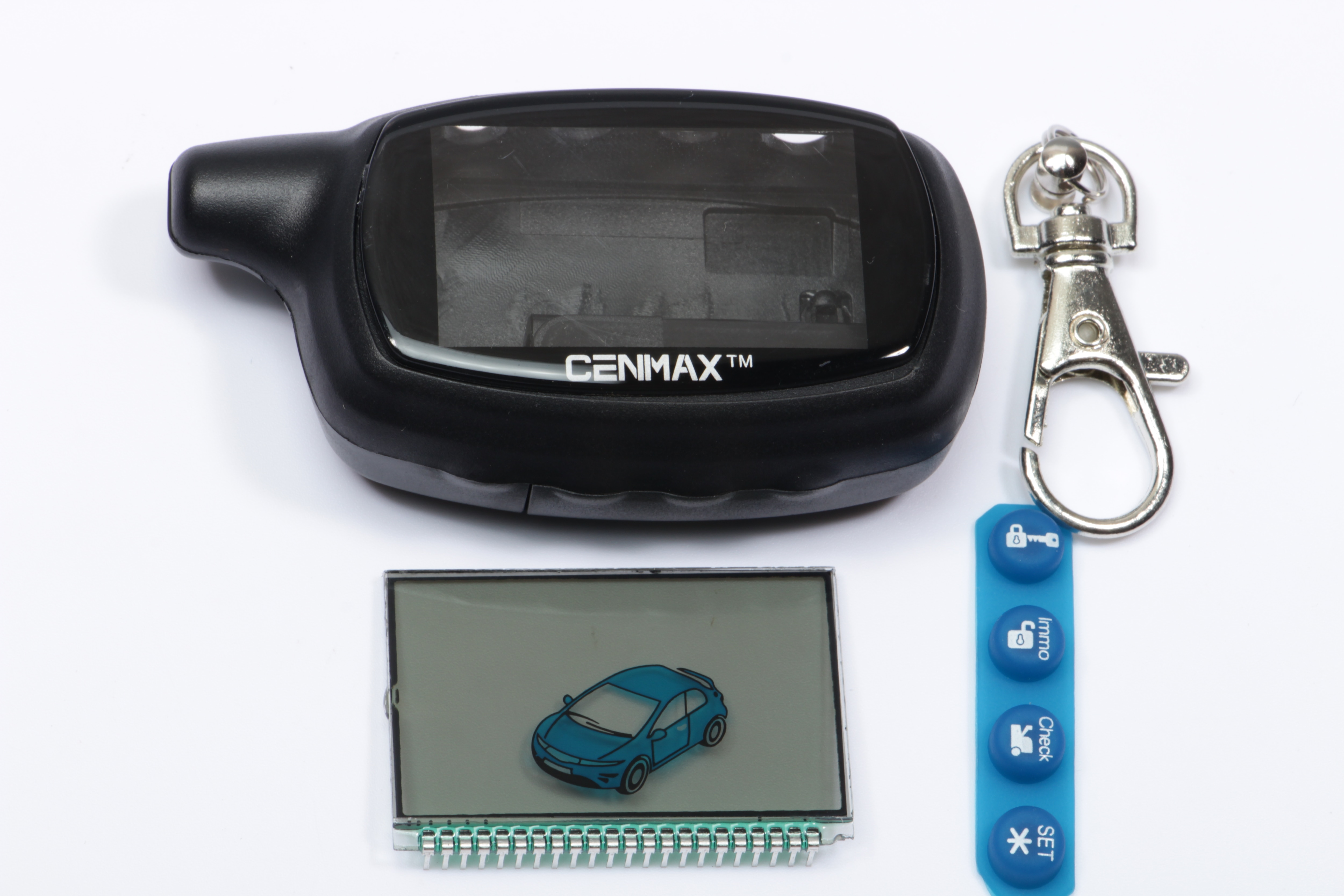 Rusland Case Voor Cenmax ST-7A + Lcd Display Voor Cenmax ST7A 7A Lcd Sleutelhanger Auto Afstandsbediening 2-Weg Auto alarmsysteem