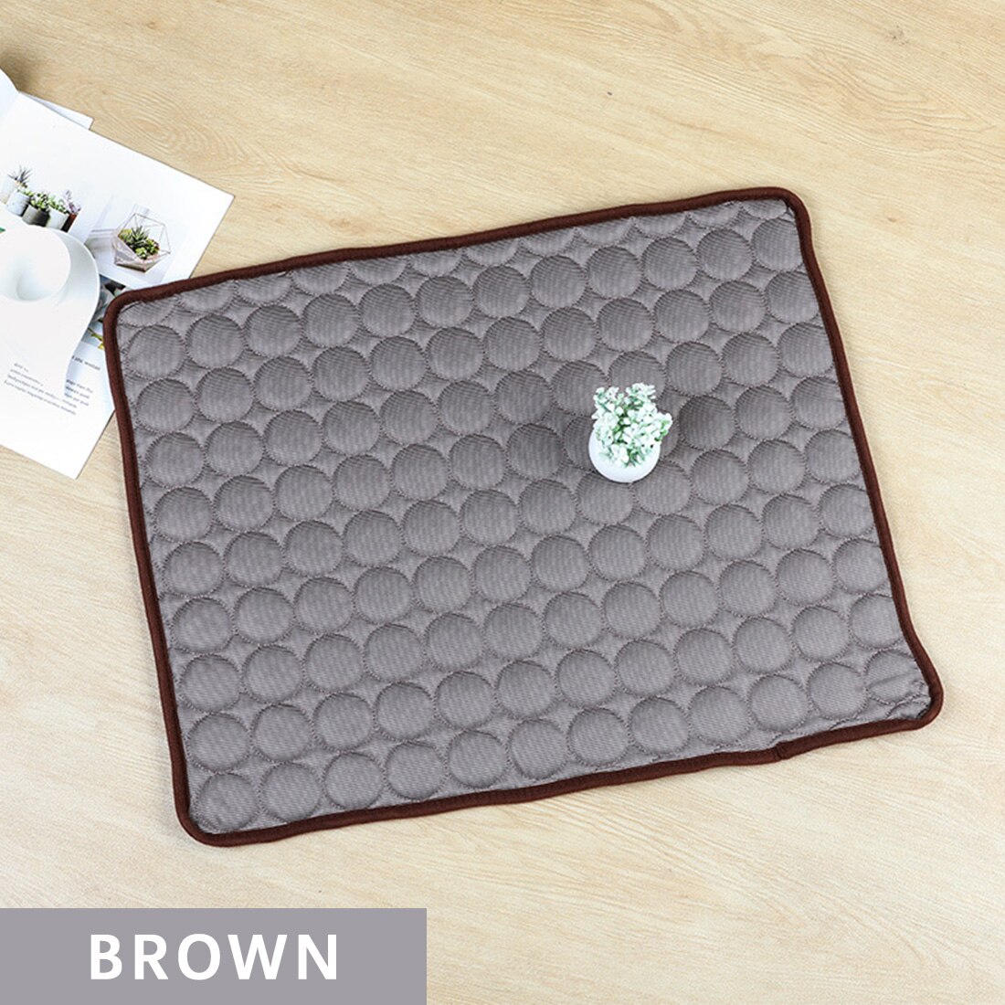 Dog Mat Cooling Summer Pad Mat For Dogs Cat Blanket Sofa Breathable Pet Dog Bed Summer Washable for Cat/ Dog/ Puppies/ Kittens: Coffee / XL  100x70cm