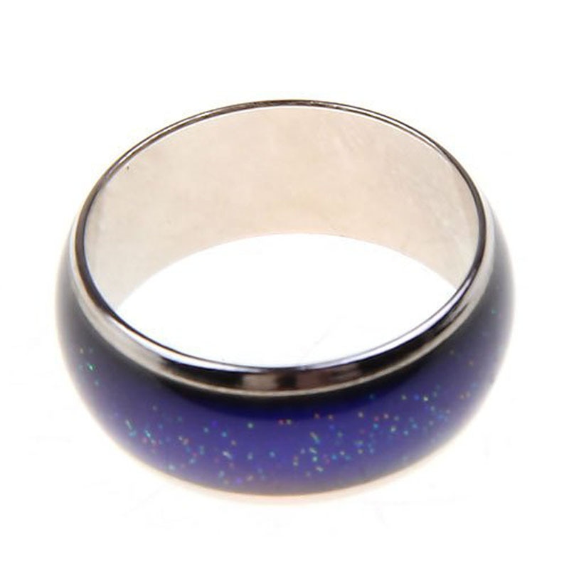 Stainless Steel Ring Changing Color Mood Rings Feeling / Emotion Temperature Ring Wide 6mm Smart Jewelry Men Women Unisex