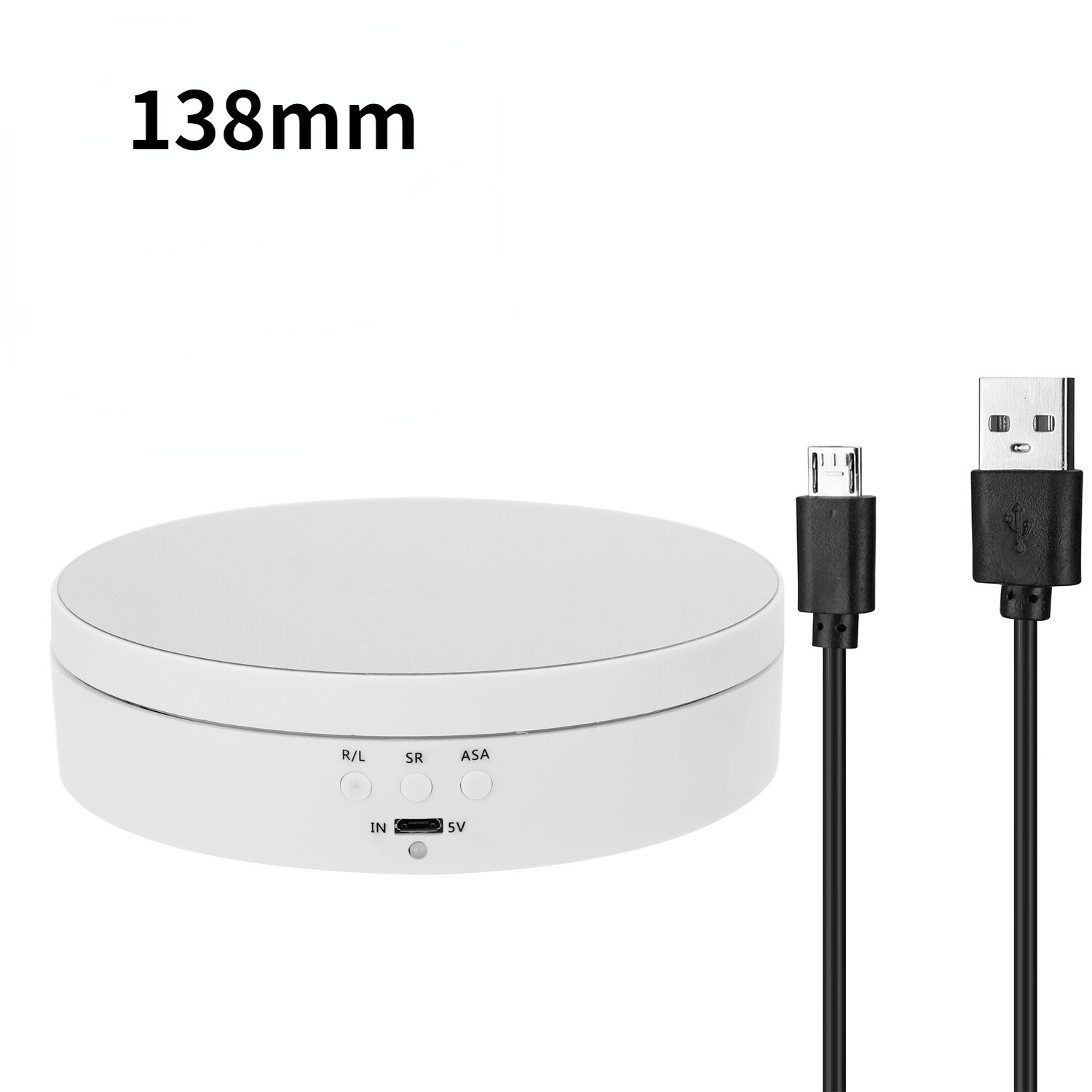 138/145/200Mm 3 Snelheden Fotografie Roterende Display Stand 360 Elektrische Roterende Product Display Draaitafel Voor video Schieten: 138mm white Mirror
