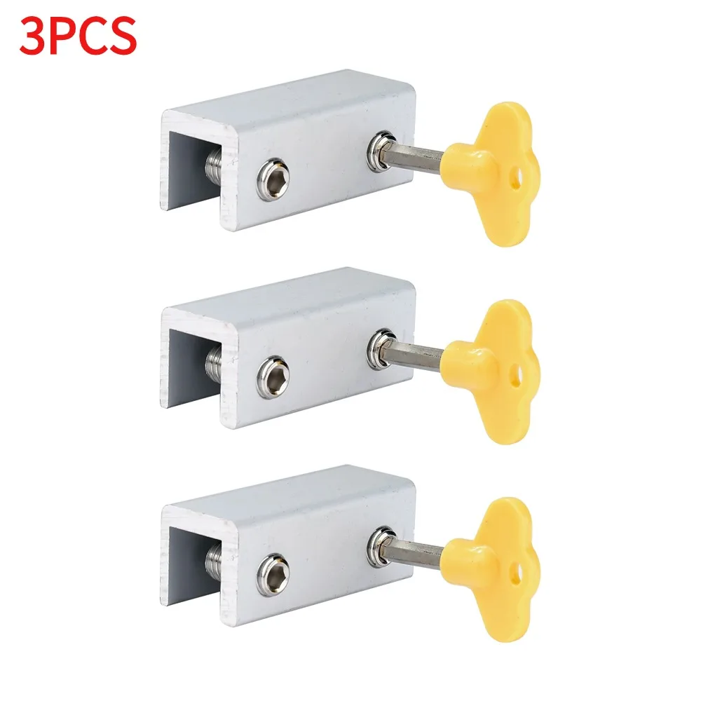 1-10 Stuks Verstelbare Raamvergrendeling Stopper Veiligheidssloten Restrictor Voor Baby Kids Non-Punch Schuifdeur Raam Limiet Hardware: nikkel
