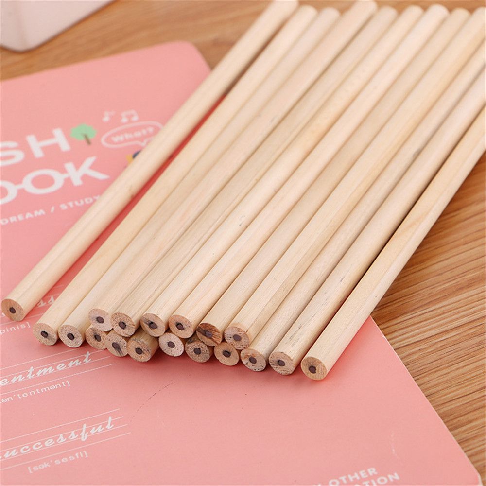 10pcs Eco-friendly Natural Wood Pencils Children Wooden Pencil for School Stationery Writing Supplies Drawing Pencil Set