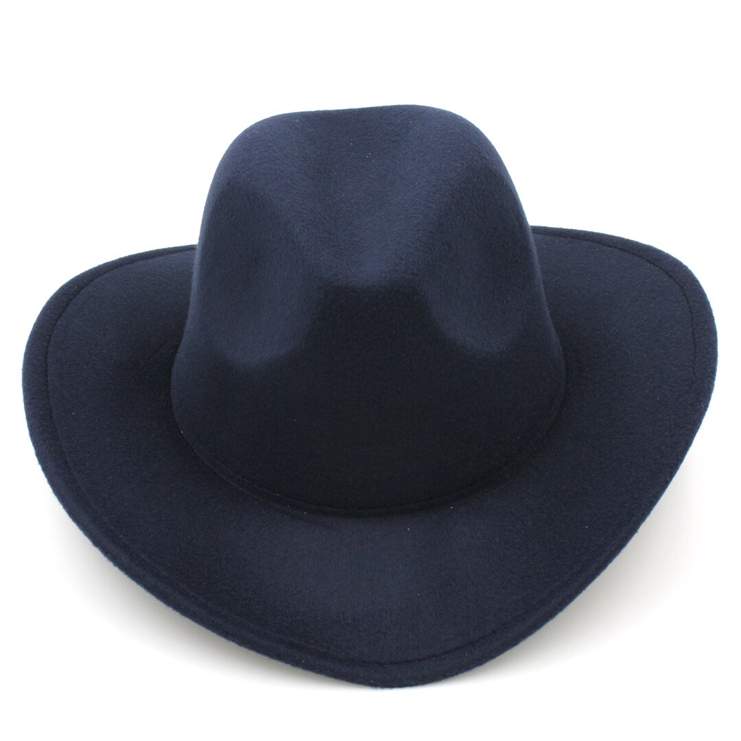 Mistdawn børn drenge piger følte cowboy hat uld blanding børn vestlige cowgirl hue: Marine blå