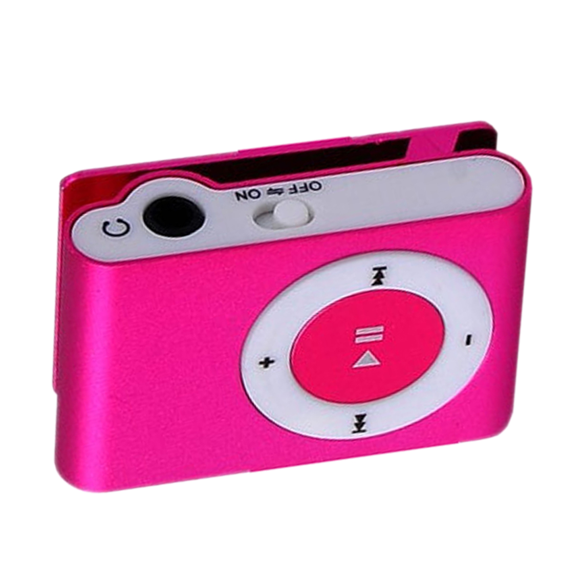Centechia Tragbare Metall Clip MP3 Spieler mit 8 Süssigkeit Farben Keine Speicher Karte Musik-Spieler mit TF Slot: Rosa