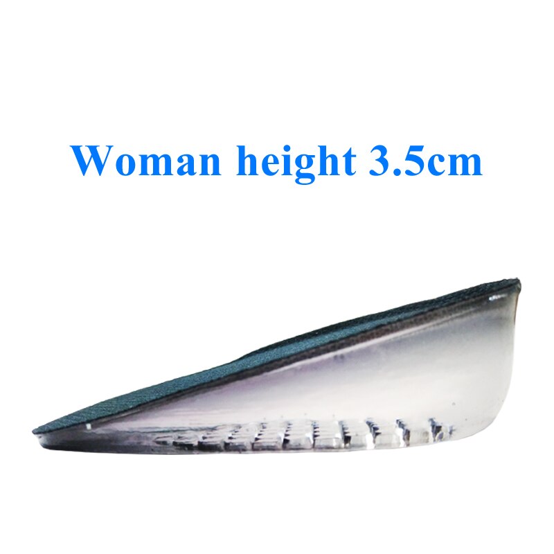 Hak Voor Schoenen Siliconen Gel Hiel Cups Pad Elektrische Hoogte Toename Inlegzolen Voor Vrouwen Mannen Lijm Liners Kussen Padding: Woman height 3.5cm