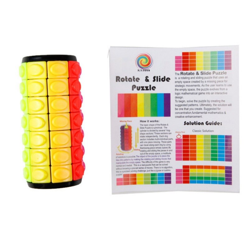 Farbe Cube Dekompression Spielzeug Zylindrischen Cube Geschwindigkeit Twist Puzzle Kind Pädagogisches Spielzeug Baby Spiel Neue