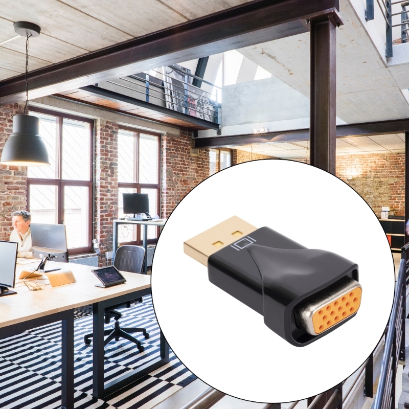 Displayport till vga-omvandlare 1080p displayport displayport-hane till vga-hona-adapter för pc-projektor bärbar dator