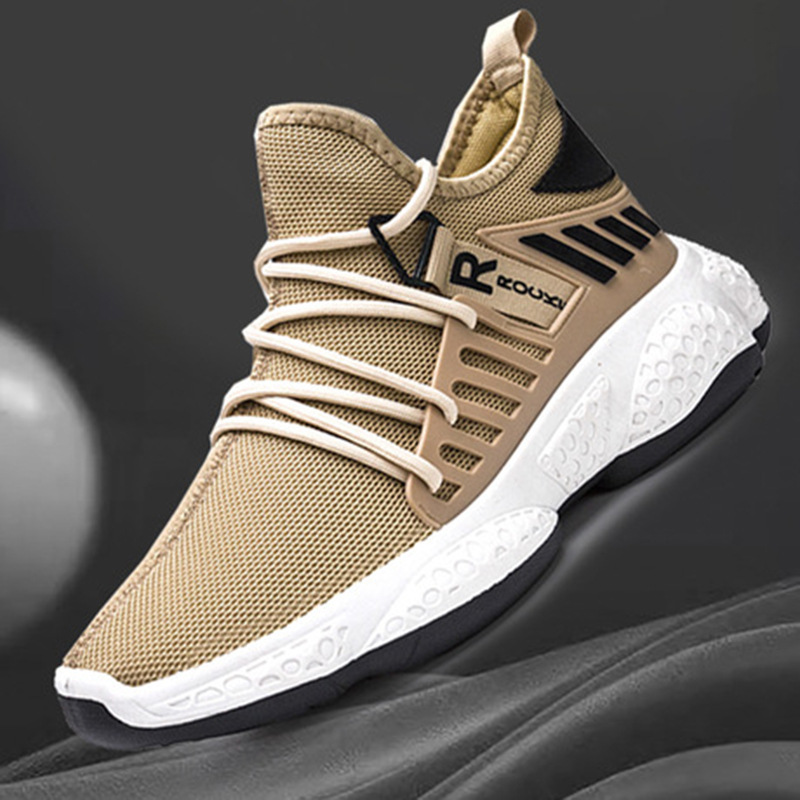Männer Billige Turnschuhe Atmungs Casual Schuhe Orange Sohle Mesh Leichte Weben Fünf Streifen Trainer zapatillas hombre: 3 / 42