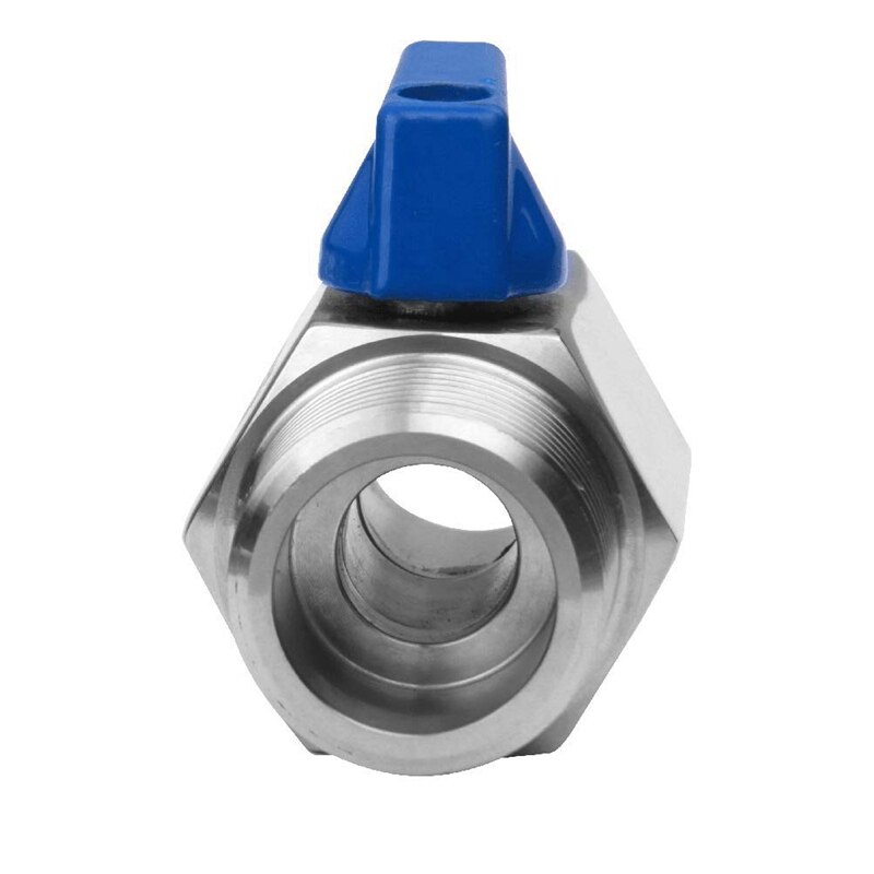 Kogelkraan 1/2 inch 304 roestvrijstalen mini kogelkraan mannelijk en mannelijk npt, ideaal voor kopstroomregelklep