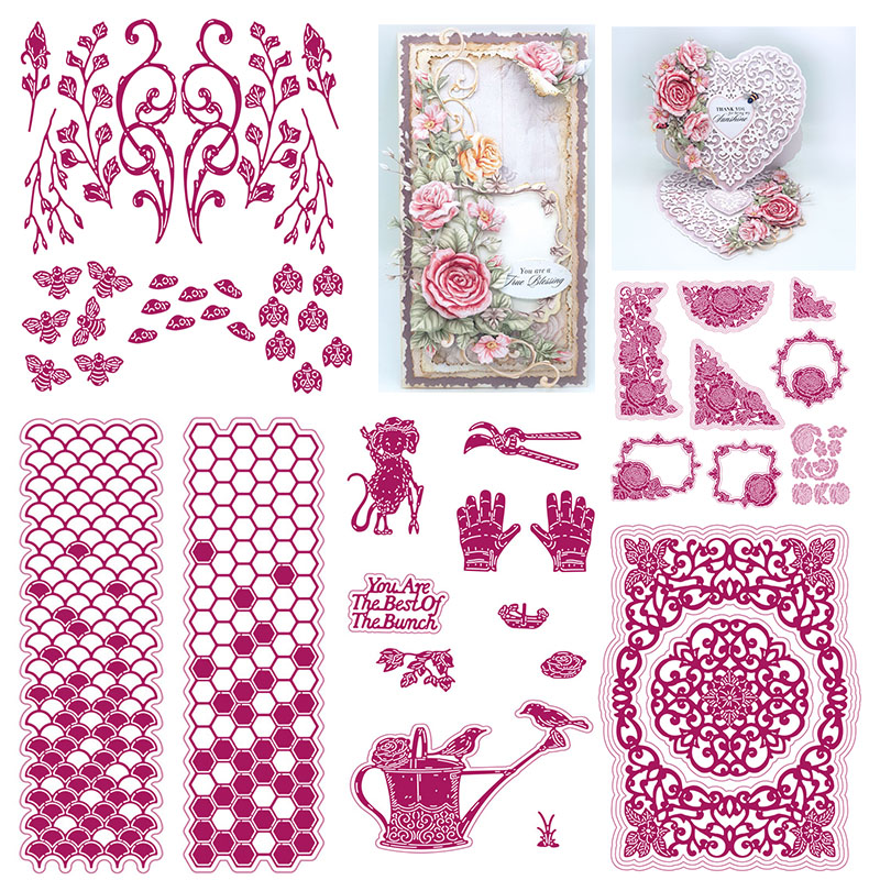 Diy Embossing Template Carnation Crafts Coastal Currents Collection Metal Cutting Dies Scrapbook Diary Decoration: Y2182-Y2189