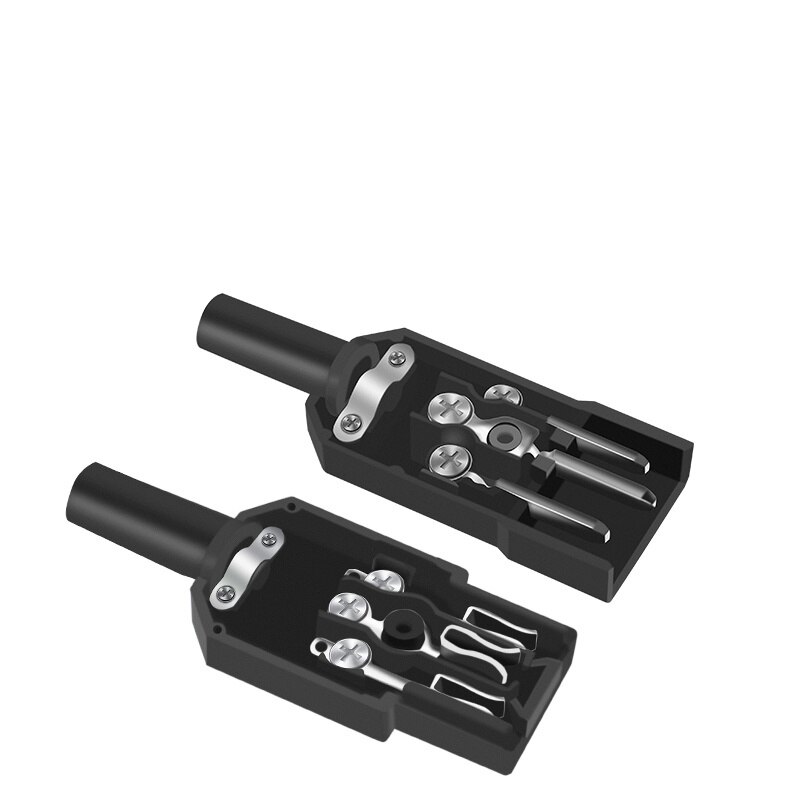 10A/250V Socket Plug Connector 2 3 Pin Zwart Ac Stopcontact Met Zekering Voor Computer Tv Elektrische auto Charger Plug Adapter