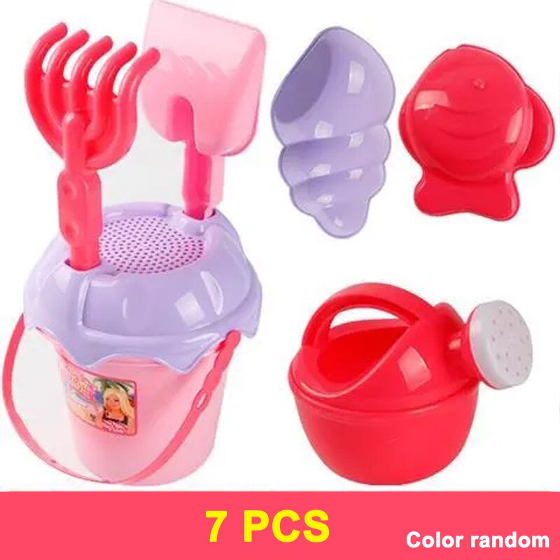 Bambini Spiaggia A Giocare Giocattoli Pala Barile e Sabbie di Stampi Spiaggia di Estate Del Bambino Clessidra Scavo di Sabbia Set Giocattolo Spiaggia di Sabbia Dune attrezzi giocattolo: 7PCS