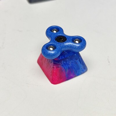 Keycap Personality Fidget Spinner Resin Keycap For Cherry Mx Switch Mechanical Gaming Keyboard Blue Black Keycaps 1pc: 7