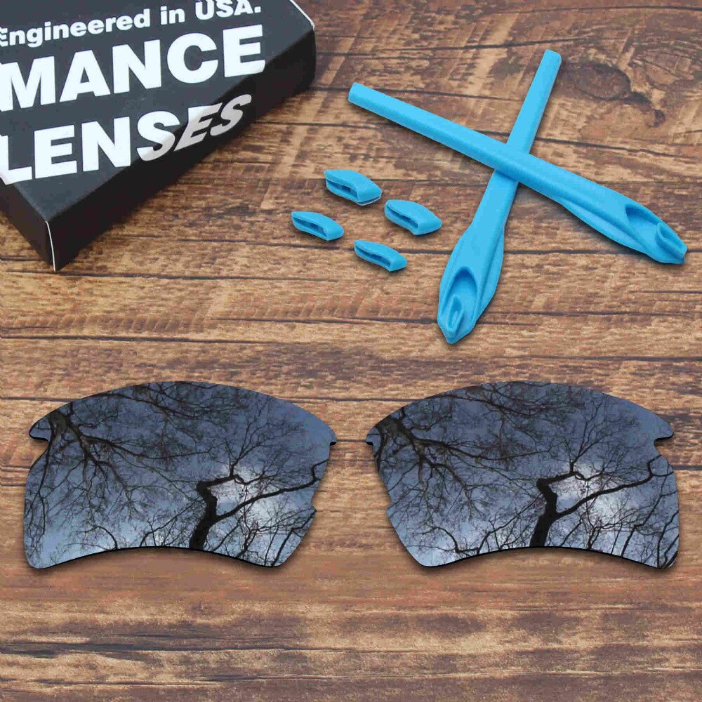 ToughAsNails Polarized Replacement Lenses & Sky Blue Rubber Kit for Oakley Flak 2.0 XL Sunglasses