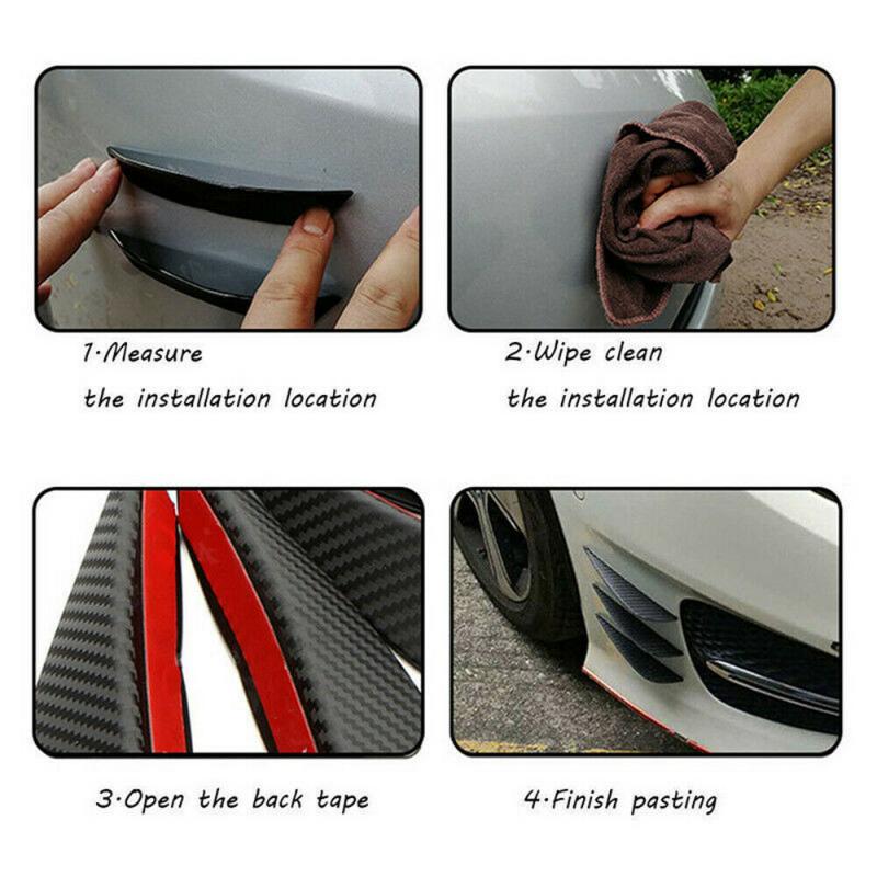 Difusor de labio para parachoques delantero, alerones corporales, Valencia, personalización de automóviles, Canard, accesorios para coche, 6 uds.