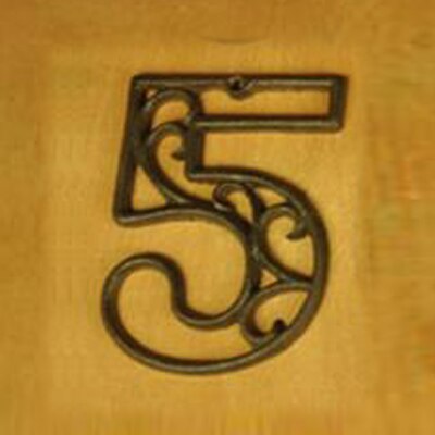 Cast Iron Heavy Duty Metal House Numbers Home Street Address Numbers Signs Antique home signs cast iron signs: 5