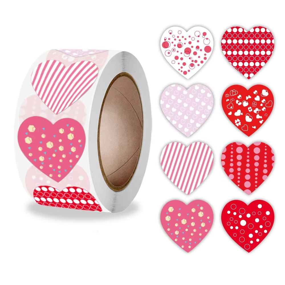 500pcs Sparkle Heart Stickers Red Love Scrapbooking Adhesive Stickers for Valentine's Day Wedding Decor Stationery Sticker: Blue