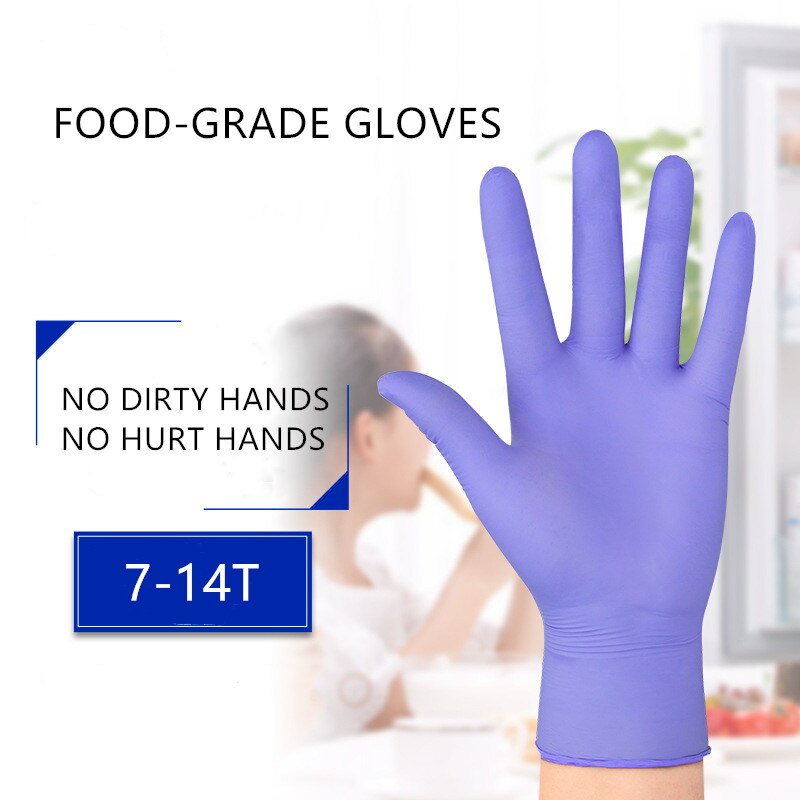 7-14t luvas de nitrilo crianças descartáveis crianças bebê látex pvc proteção inspeção borracha produto comestível bebê luvas estudante
