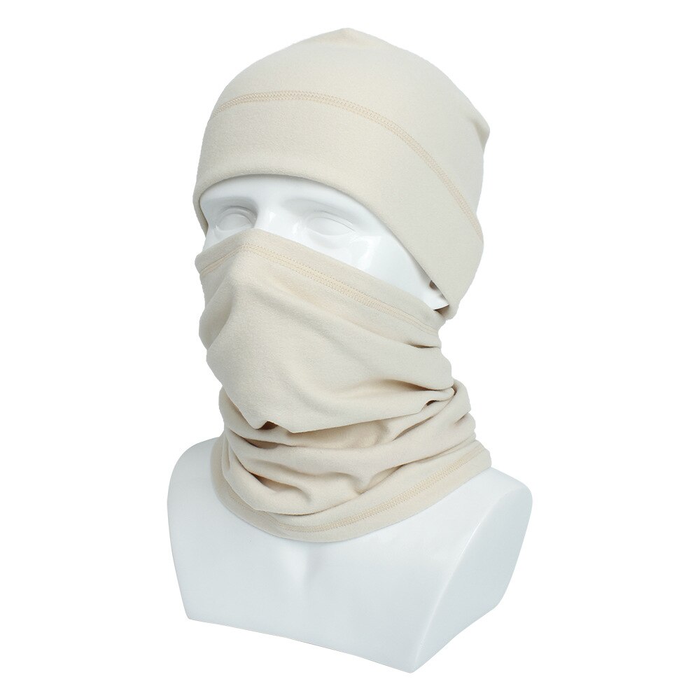 Koldt vejr balaclava ski maske, vandtæt og vindtæt fleece termisk ansigtsmaske, cykel motorcykel hals varmere hætte: 3 beige