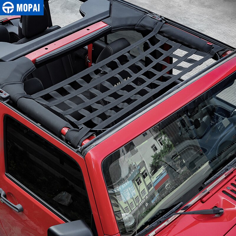 Mopai bil tagdæksel til jeep wrangler bil top last net cover tilbehør til jeep wrangler jk yj tj jk jku 1987