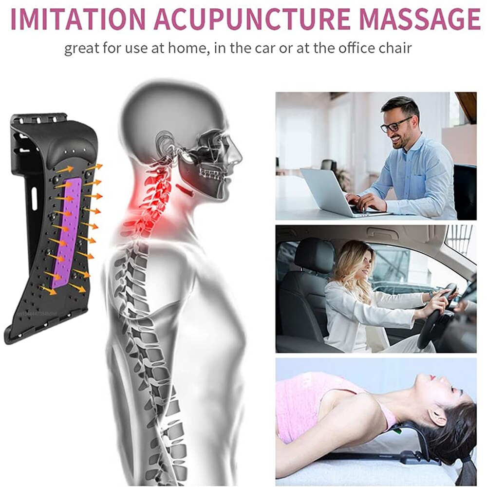 Civière de cou pour masseur de cou, soulagement de la douleur, Massage du dos, relaxation des muscles des épaules, oreiller de soutien Cervical, dispositif de Traction cervicale