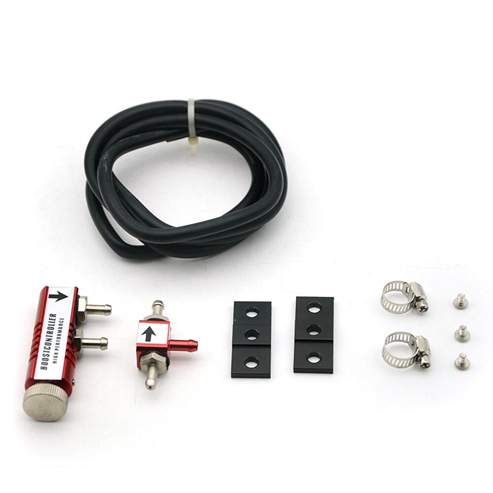 2 "52mm Turbo Boost Gauge 1-30 PSI Car Smoke Len With Adjustable Auto Turbo Boost Controller Kit: Red Control