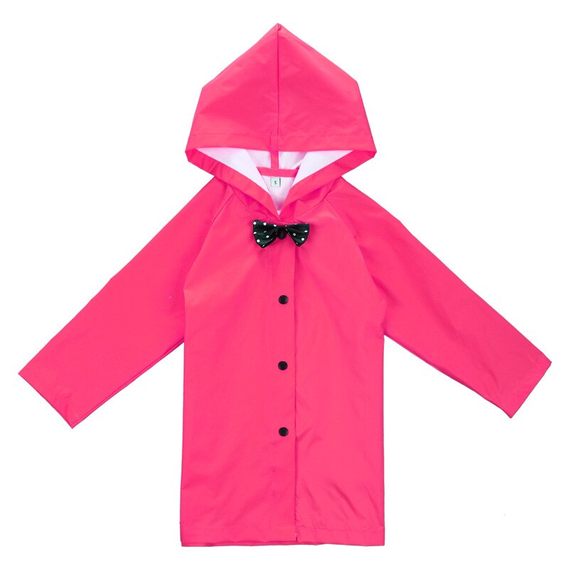 Kids Yellow Raincoat Age 2-10 Years Kids Hooded Button Down Long Jacket Bow Rainwear Lightweight Raincoat: Yellow / M